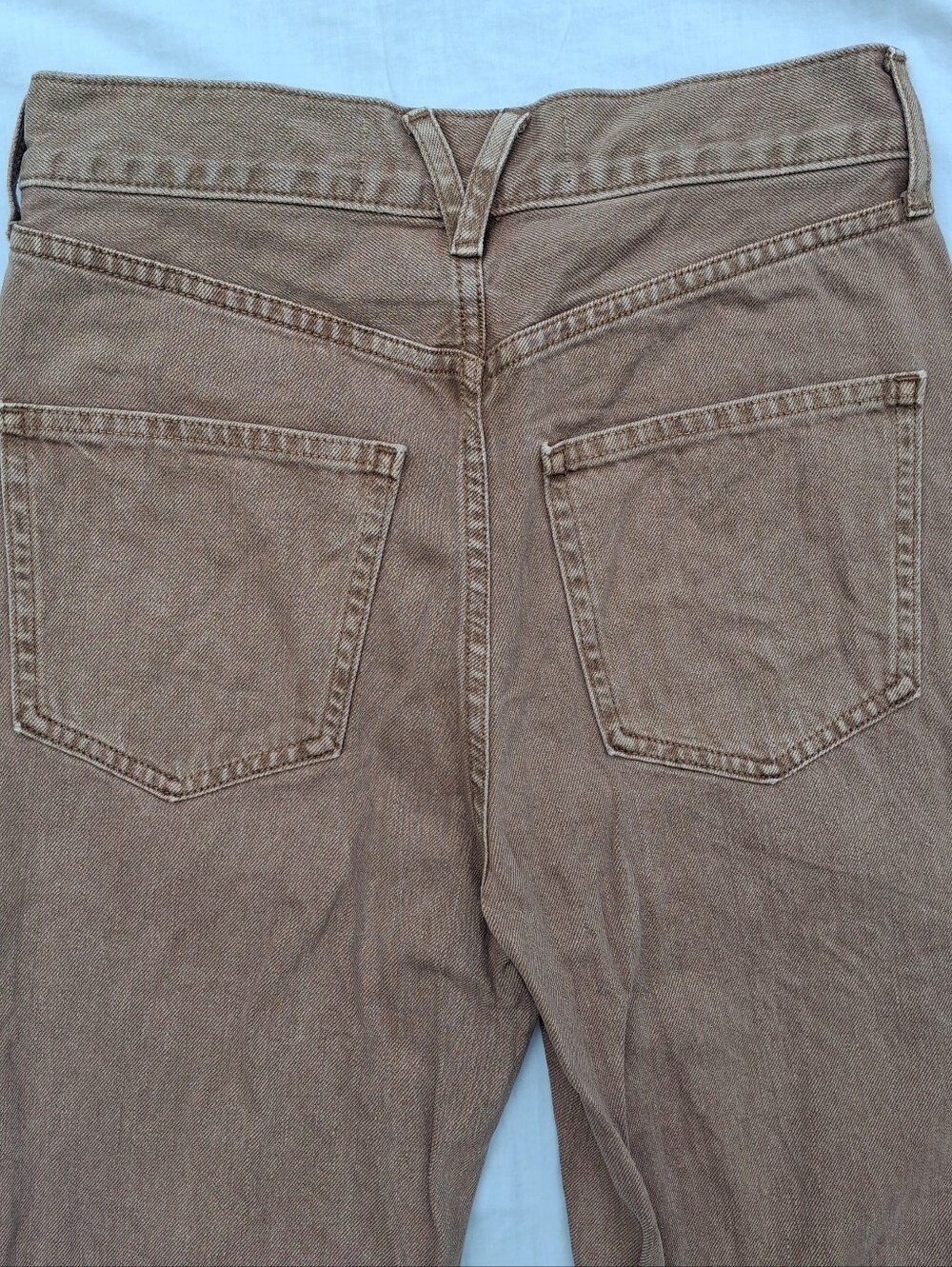 Veronica Beard Taylor Jeans Womens 26 Relaxed Wide Leg High Rise Tan Sierra - Picture 5 of 7
